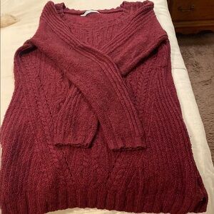 Maurices Red Sweater with Chunky Knit